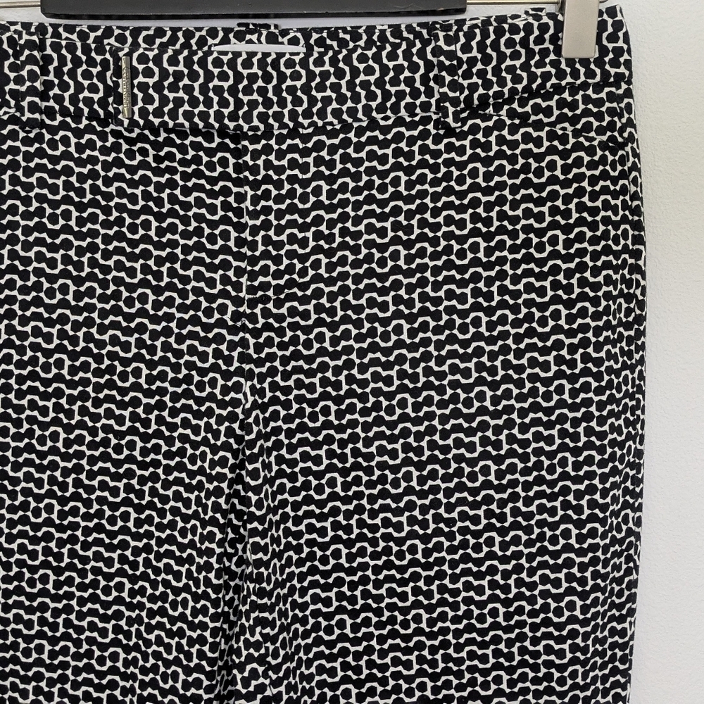 Calvin Klein EUC Stretchy Pants Women’s Sz 0 Black and White Geometric Slacks - Picture 2 of 11